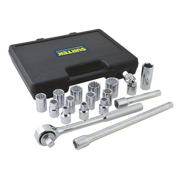 Surtek 17 Imperial Socket Set And Accessories 12 F5800